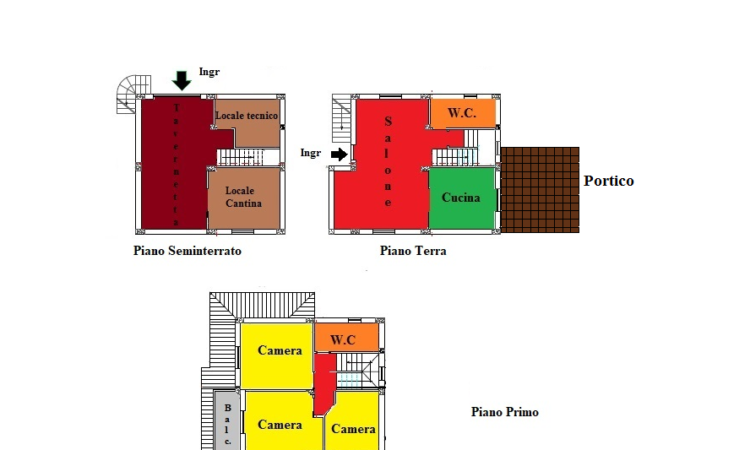 Villa Monofamiliare tre livelli-Montalto Uffugo - Tutte le planimetrie